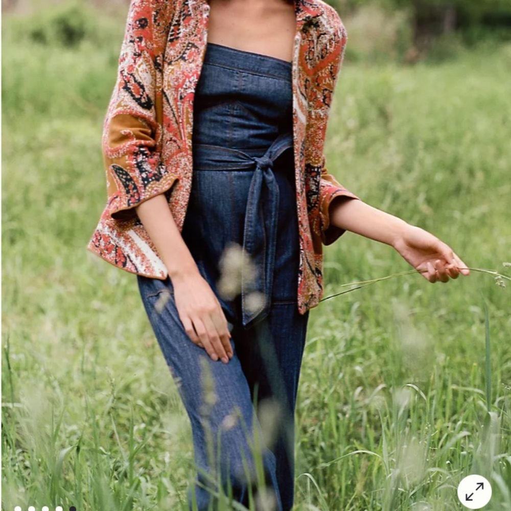 Anthropologie Pilcro Denim Blue Wide-Leg Jumpsuit - Picture 4 of 12